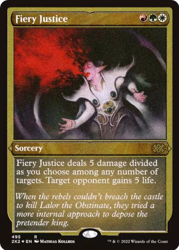 Fiery Justice (Foil Etched) (495), Double Masters 2022 — Magic card price
