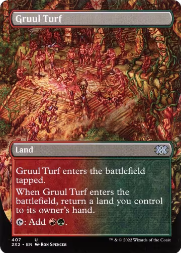 Gruul Turf (Borderless) (407), Double Masters 2022 — Magic card price