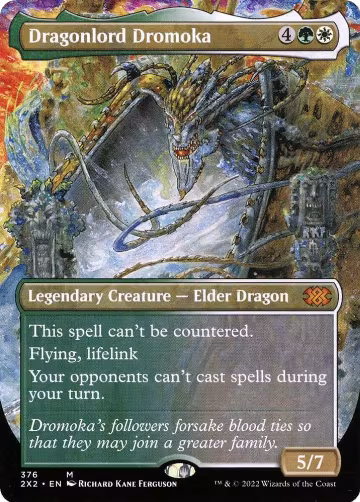 Dragonlord Dromoka (Borderless) (376), Double Masters 2022 — Magic card price