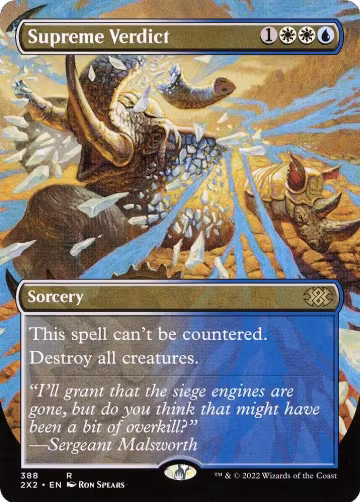 Supreme Verdict (Borderless) (388), Double Masters 2022 — Magic card price