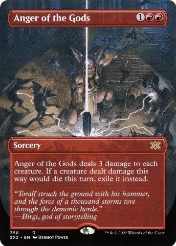 Anger of the Gods (Borderless) (358), Double Masters 2022 — Magic card price