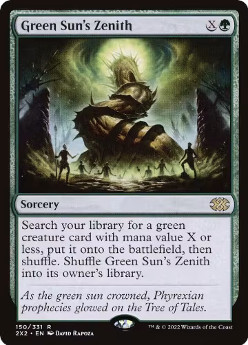 Green Sun's Zenith (150), Double Masters 2022 — Magic card price