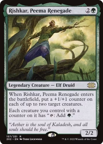 Rishkar, Peema Renegade (157), Double Masters 2022 — Magic card price