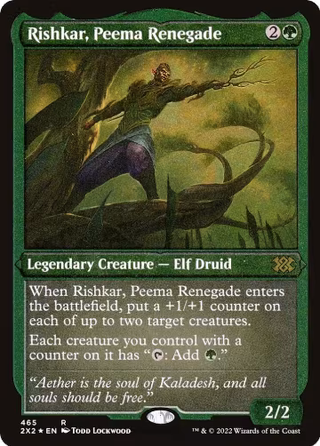 Rishkar, Peema Renegade (Foil Etched) (465), Double Masters 2022 — Magic card price