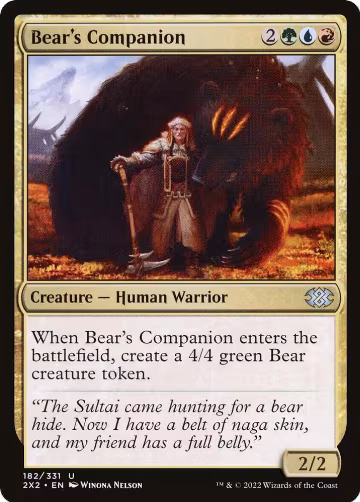 Bear's Companion (182), Double Masters 2022 — Magic card price