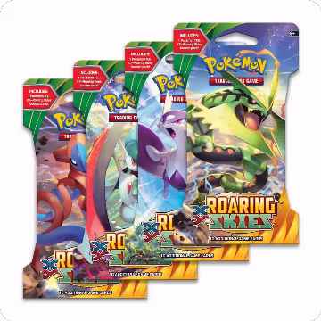 Roaring Skies Sleeved Booster Pack Art Bundle [Set of 4], XY - Roaring Skies — Pokémon sealed product price