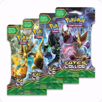 Fates Collide Sleeved Booster Pack Art Bundle [Set of 4], XY - Fates Collide — Pokémon sealed product price