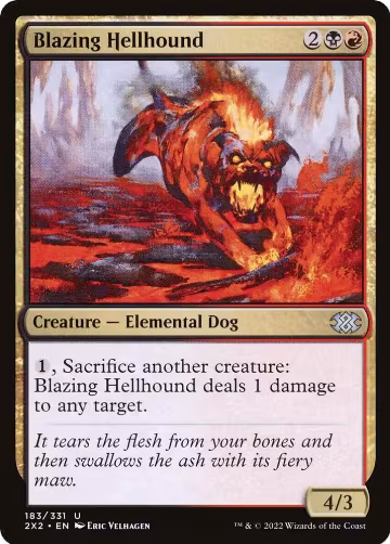 Blazing Hellhound (183), Double Masters 2022 — Magic card price