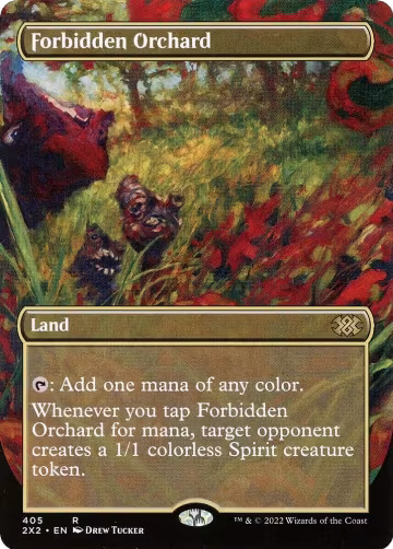 Forbidden Orchard (Borderless) (405), Double Masters 2022 — Magic card price