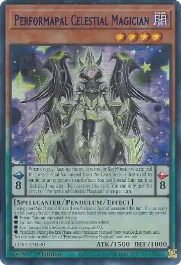 Performapal Celestial Magician (Blue) (LDS3-EN130), Legendary Duelists: Season 3 — Yu-Gi-Oh! card price