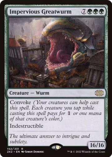 Impervious Greatwurm (152), Double Masters 2022 — Magic card price