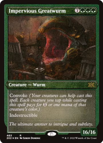 Impervious Greatwurm (Foil Etched) (463), Double Masters 2022 — Magic card price