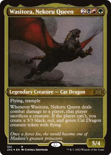 Wasitora, Nekoru Queen (Foil Etched) (551), Double Masters 2022 — Magic card price