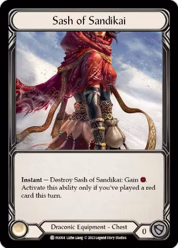 Sash of Sandikai (FAI004), Blitz Deck: Uprising - Fai — Flesh & Blood card price