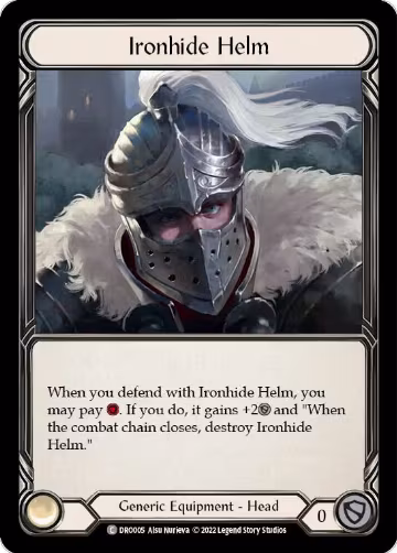 Ironhide Helm (DRO005), Blitz Deck: Uprising - Dromai — Flesh & Blood card price