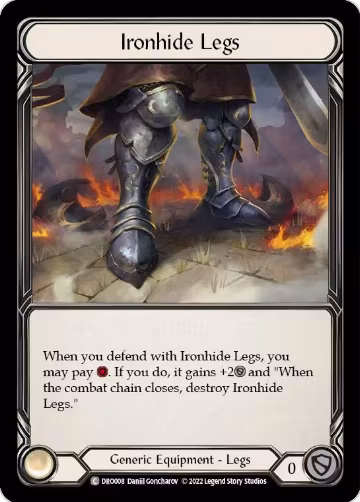 Ironhide Legs (DRO008), Blitz Deck: Uprising - Dromai — Flesh & Blood card price