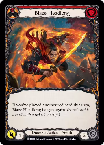 Blaze Headlong (FAI010), Blitz Deck: Uprising - Fai — Flesh & Blood card price