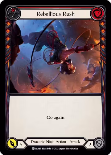 Rebellious Rush (Red) (FAI017), Blitz Deck: Uprising - Fai — Flesh & Blood card price