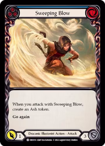 Sweeping Blow (Blue) (DRO018), Blitz Deck: Uprising - Dromai — Flesh & Blood card price