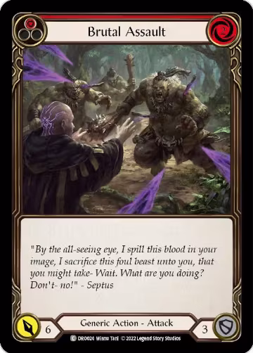 Brutal Assault (DRO024), Blitz Deck: Uprising - Dromai — Flesh & Blood card price