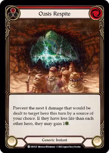 Oasis Respite (DRO027), Blitz Deck: Uprising - Dromai — Flesh & Blood card price
