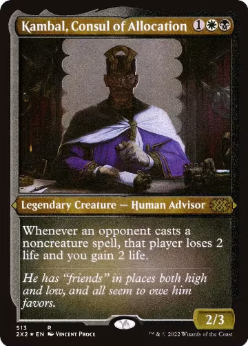 Kambal, Consul of Allocation (Foil Etched) (513), Double Masters 2022 — Magic card price