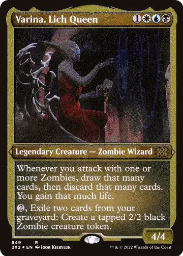 Varina, Lich Queen (Foil Etched) (549), Double Masters 2022 — Magic card price