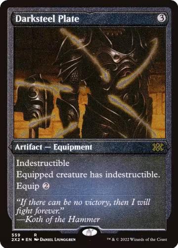 Darksteel Plate (Foil Etched) (559), Double Masters 2022 — Magic card price