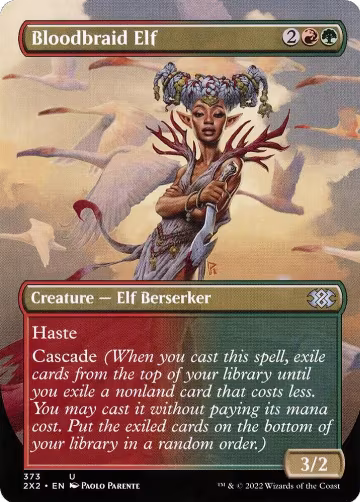 Bloodbraid Elf (Borderless) (373), Double Masters 2022 — Magic card price