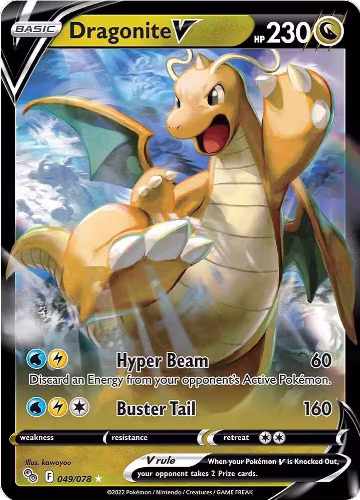 Dragonite V (049/078), Pokemon GO — Pokémon card price