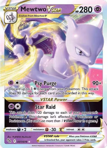 Mewtwo VSTAR (031/078), Pokemon GO — Pokémon card price