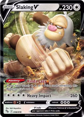 Slaking V (058/078), Pokemon GO — Pokémon card price