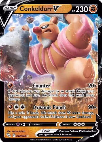 Conkeldurr V (040/078), Pokemon GO — Pokémon card price