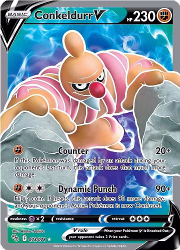 Conkeldurr V (Full Art) (073/078), Pokemon GO — Pokémon card price