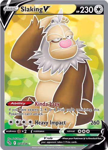 Slaking V (Full Art) (077/078), Pokemon GO — Pokémon card price