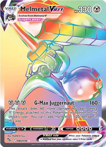 Melmetal VMAX (Secret) (080/078), Pokemon GO — Pokémon card price