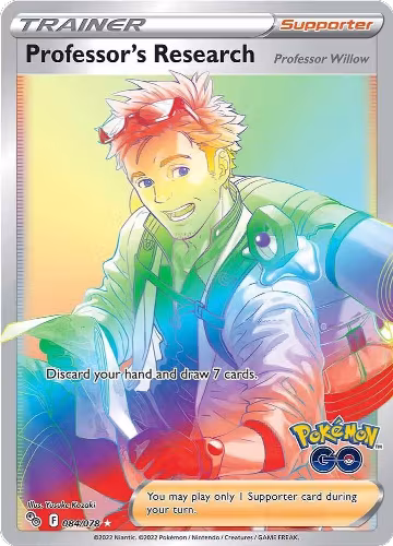Professor's Research [Professor Willow] (Secret) (084/078), Pokemon GO — Pokémon card price