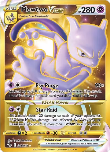 Mewtwo VSTAR (86) (Secret) (086/078), Pokemon GO — Pokémon card price