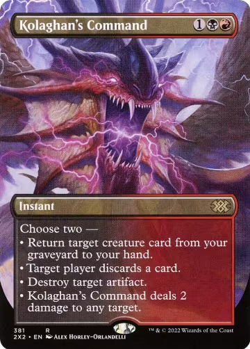 Kolaghan's Command (Borderless) (381), Double Masters 2022 — Magic card price