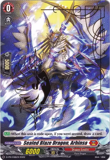 Sealed Blaze Dragon, Arhinsa (Hot Stamped) (D-PR/098EN 2022), D Promo Cards — Vanguard card price