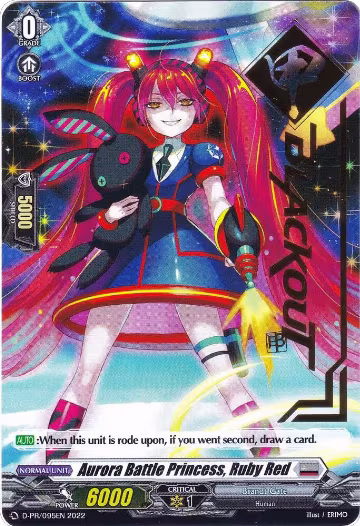 Aurora Battle Princess, Ruby Red (Hot Stamped) (D-PR/095EN 2022), D Promo Cards — Vanguard card price