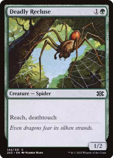 Deadly Recluse (142), Double Masters 2022 — Magic card price