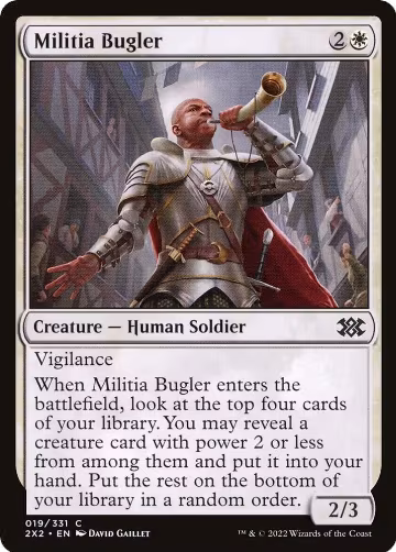 Militia Bugler (19), Double Masters 2022 — Magic card price