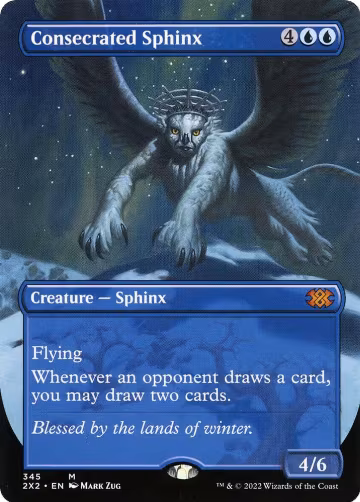 Consecrated Sphinx (Borderless) (345), Double Masters 2022 — Magic card price