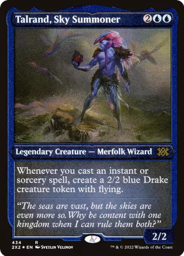 Talrand, Sky Summoner (Foil Etched) (434), Double Masters 2022 — Magic card price