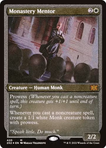 Monastery Mentor (Foil Etched) (420), Double Masters 2022 — Magic card price