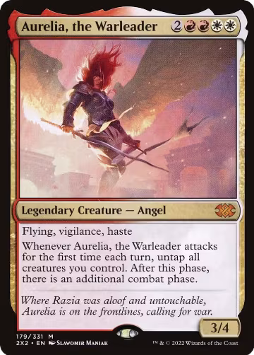 Aurelia, the Warleader (179), Double Masters 2022 — Magic card price
