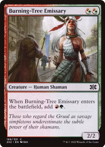 Burning-Tree Emissary (189), Double Masters 2022 — Magic card price