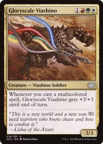 Gloryscale Viashino (219), Double Masters 2022 — Magic card price