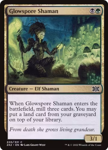 Glowspore Shaman (220), Double Masters 2022 — Magic card price